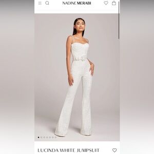 Nadine Merabi Lucinda white jumpsuit
